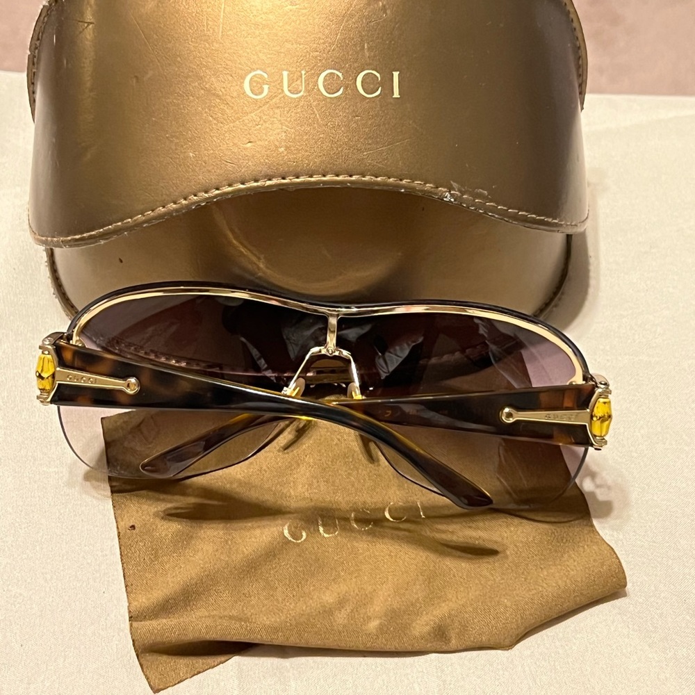 SOLD**** Authentic Gucci Bamboo Sunglasses GG 2875/S tortoise - Picture 12 of 15